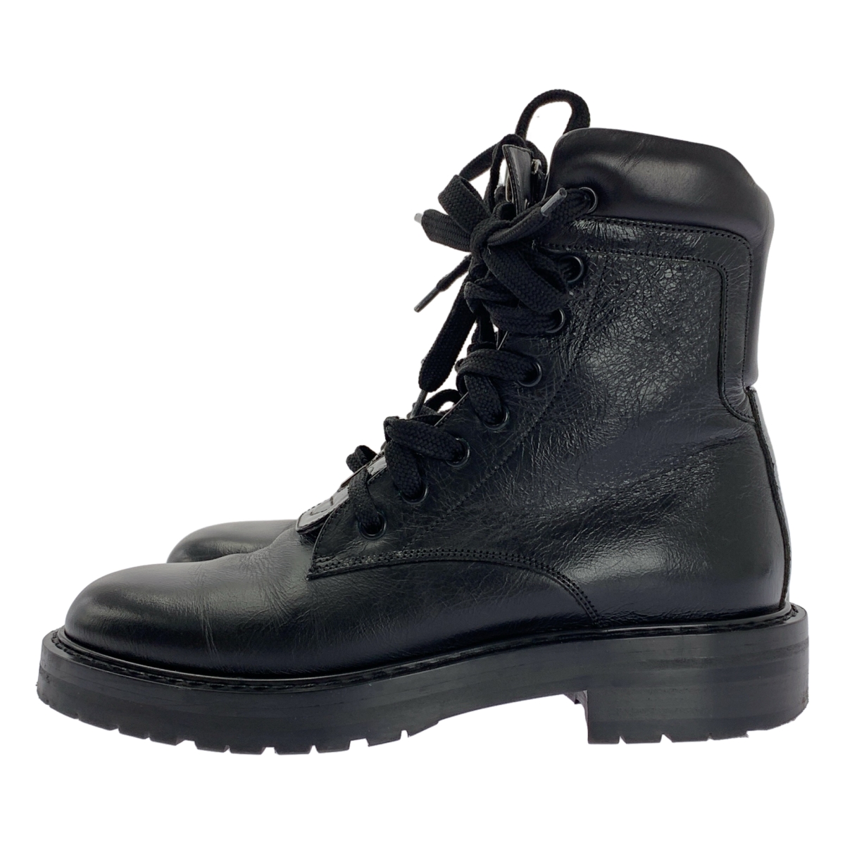SAINT LAURENT PARIS / サンローランパリ センタージップ レースアップ コンバット レザーブーツ