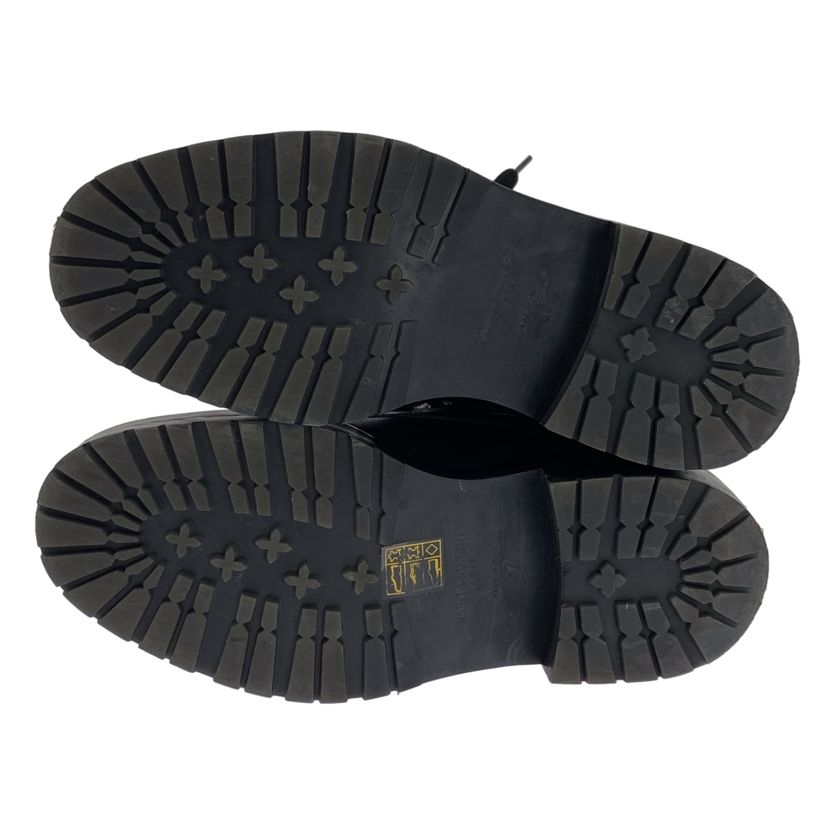 SAINT LAURENT PARIS / サンローランパリ センタージップ レースアップ コンバット レザーブーツ