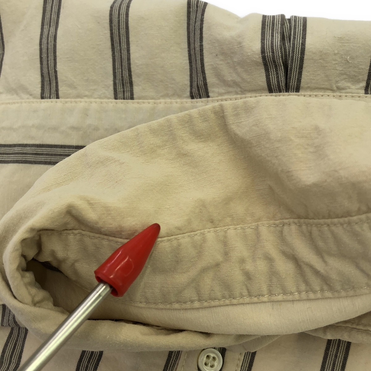 nest robe / ネストローブ コットン リネン ストライプ ビッグ シャツ