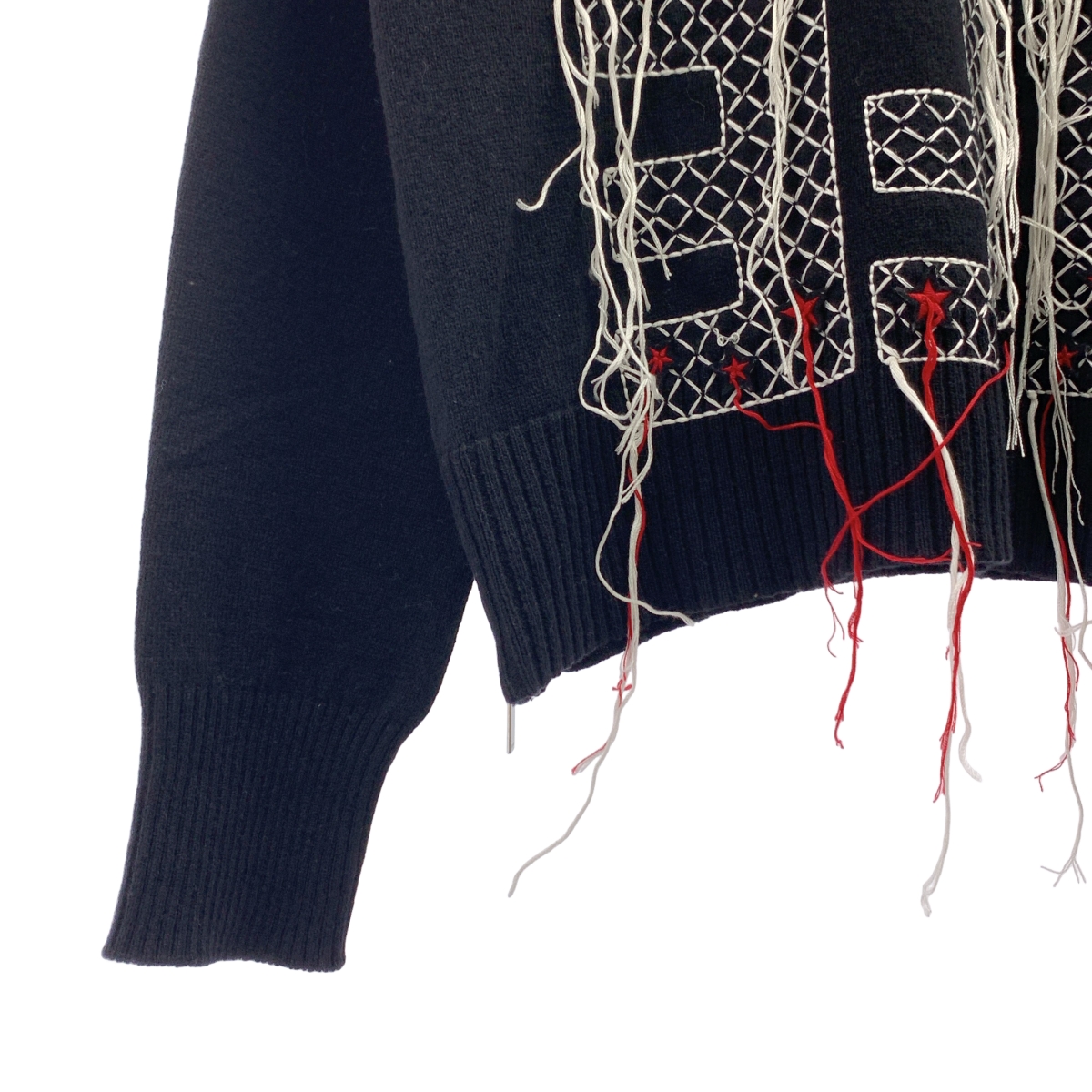 sacai / サカイ ウール サイドジップ 刺しゅう ニット