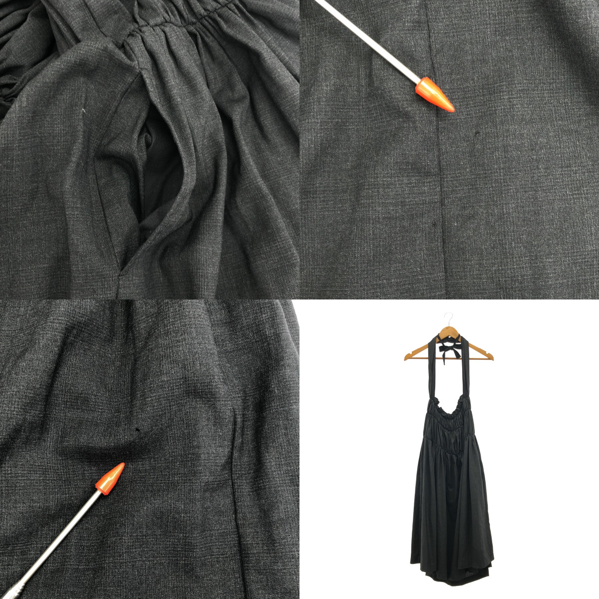 tricot COMME des GARCONS / トリココムデギャルソン ギャザー ボリューム ポケット付き ドレス ワンピース