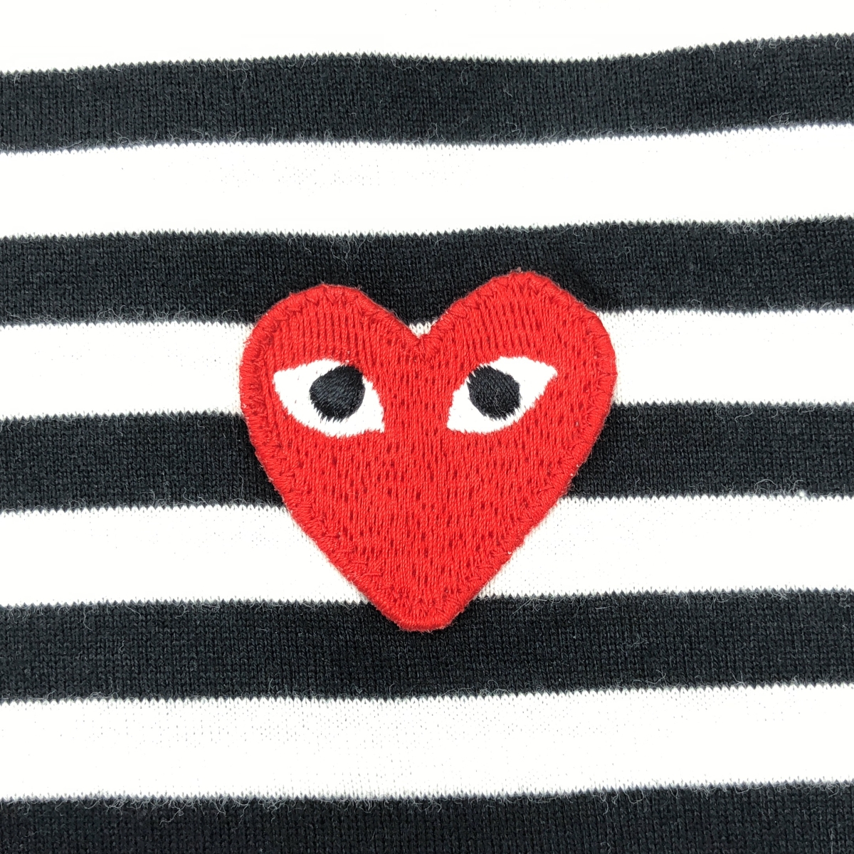 PLAY COMME des GARCONS / プレイコムデギャルソン ハートワッペン ボーダー クルーネック カットソー