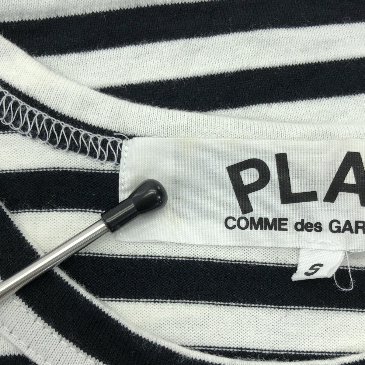 PLAY COMME des GARCONS / プレイコムデギャルソン ハートワッペン ボーダー クルーネック カットソー