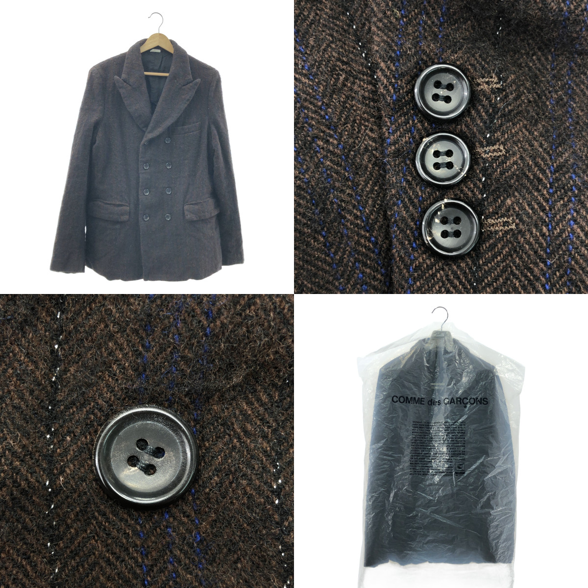 COMME des GARCONS HOMME PLUS / コムデギャルソンオムプリュス ウール 製品加工 ダブルブレスト ジャケット