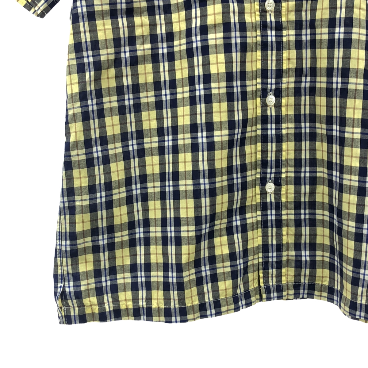 eye JUNYA WATANABE COMME des GARCONS MAN / アイジュンヤワタナベ マン シャンブレー切替 チェック ロゴ ボタンダウンシャツ