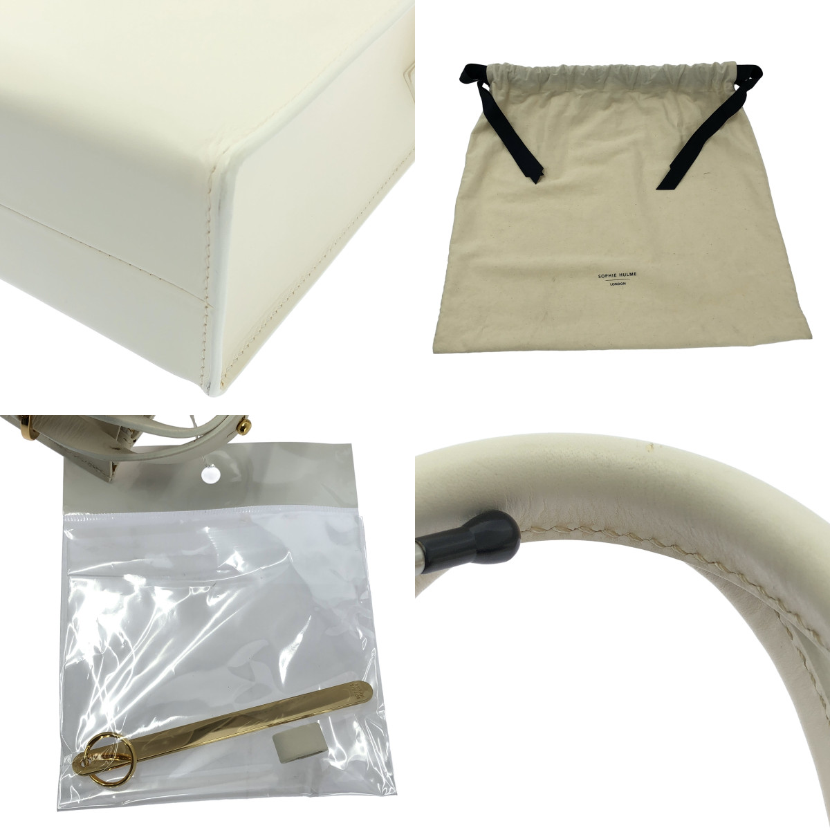 Sophie Hulme / ソフィーヒュルム Square Tote Saddele Bag 2WAY スクエア トートバッグ