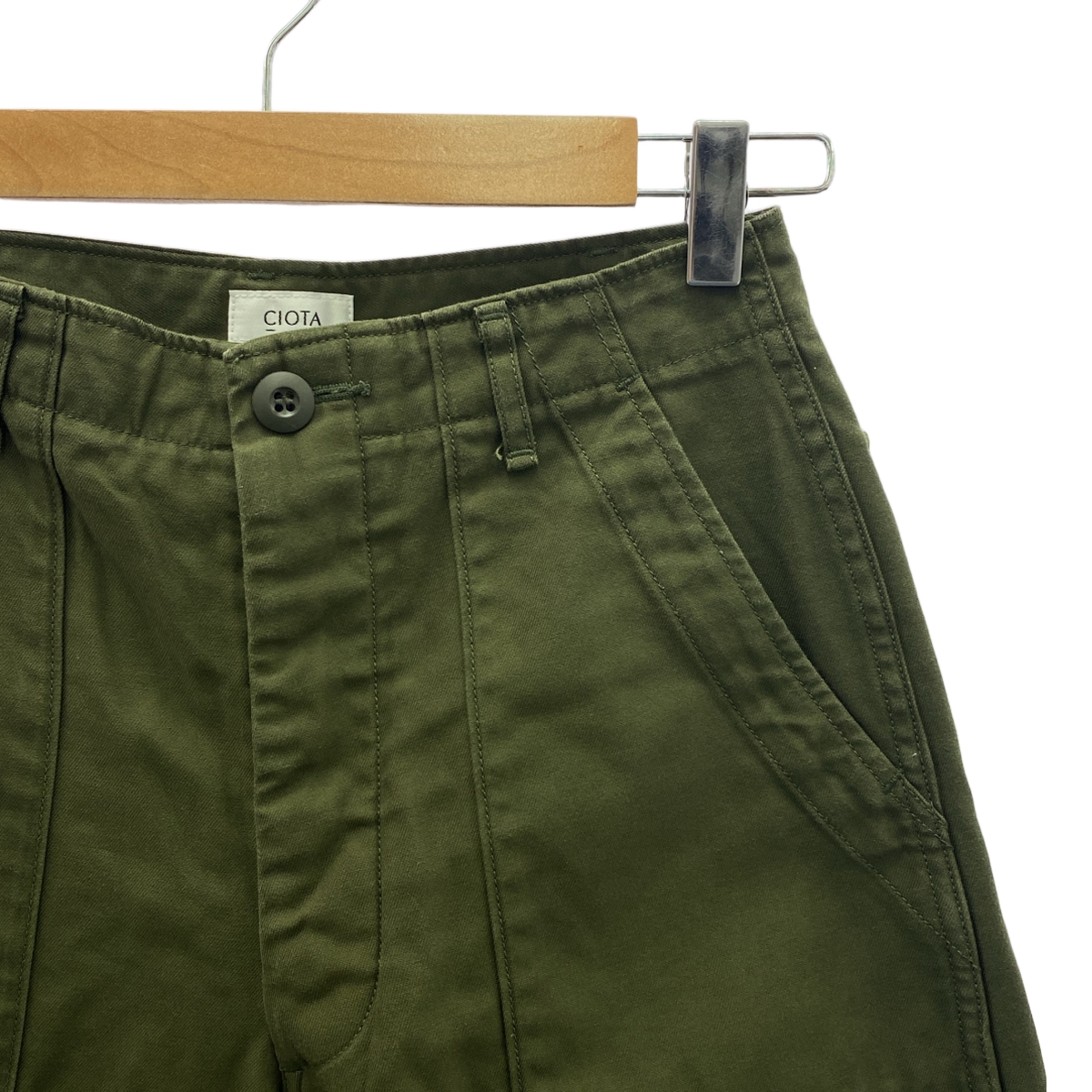 CIOTA / シオタ スビンコットン バックサテン ベイカーパンツ