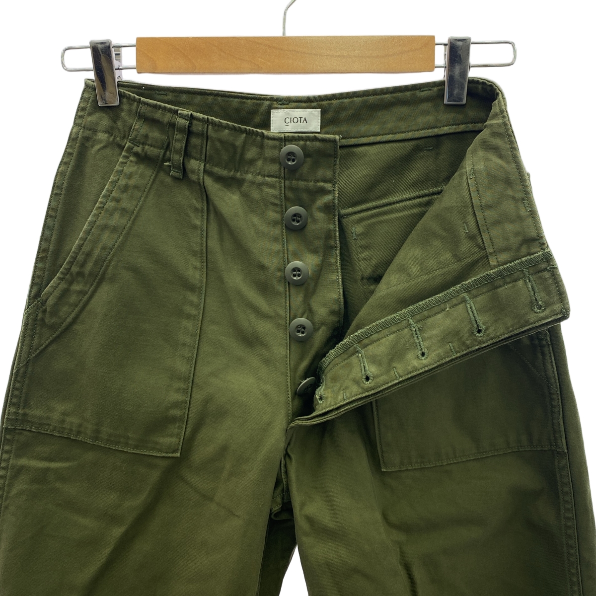 CIOTA / シオタ スビンコットン バックサテン ベイカーパンツ
