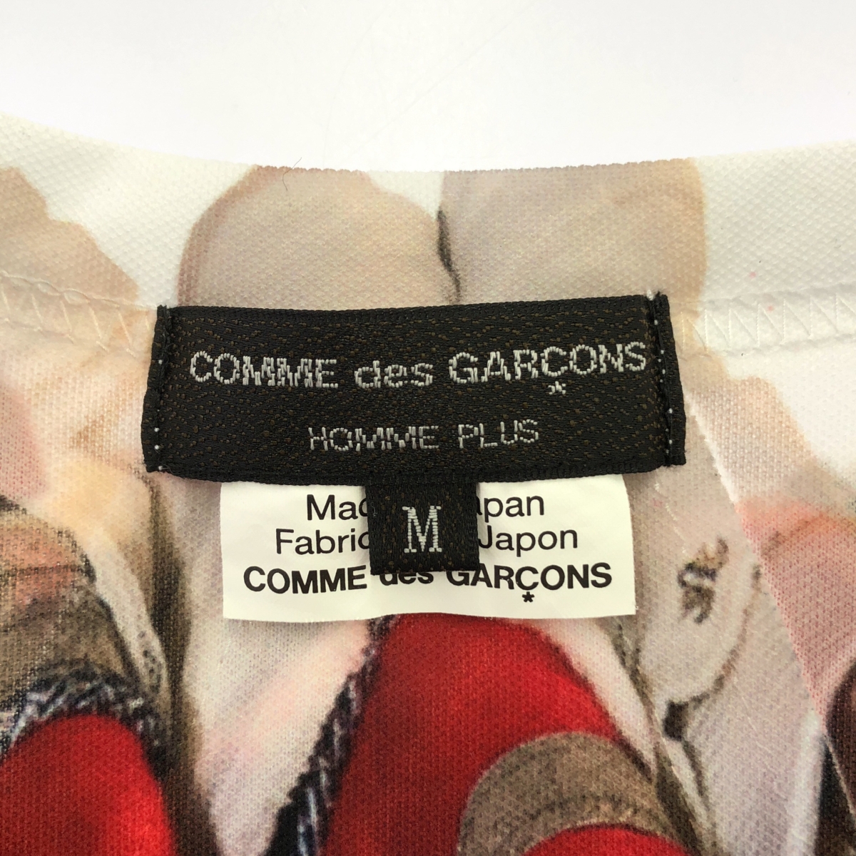 COMME des GARCONS HOMME PLUS / コムデギャルソンオムプリュス トロンプルイユ 転写 クルーネック プリント カットソー