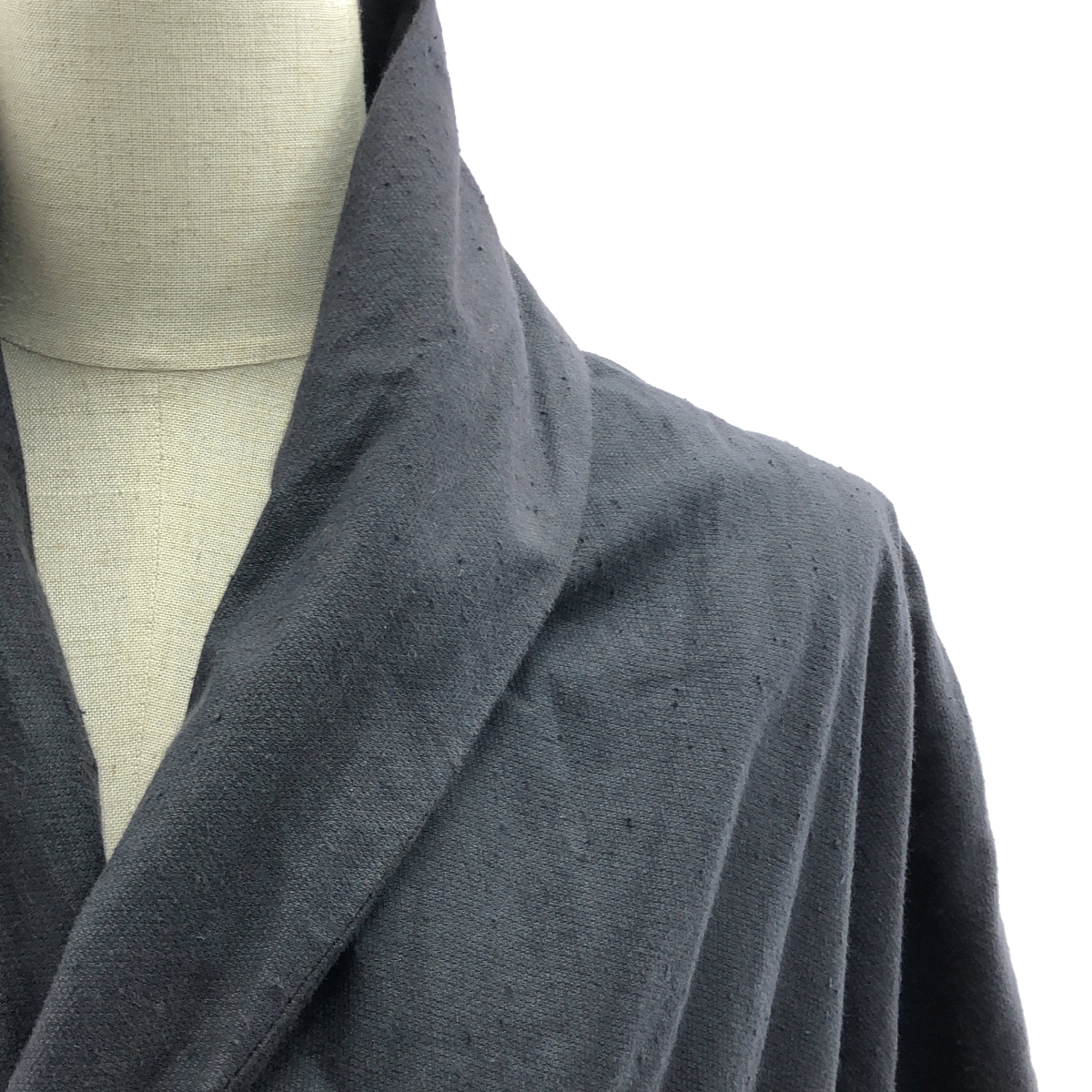 BLACK CRANE / ブラッククレーン コットン ボリュームカラー ガウン コート