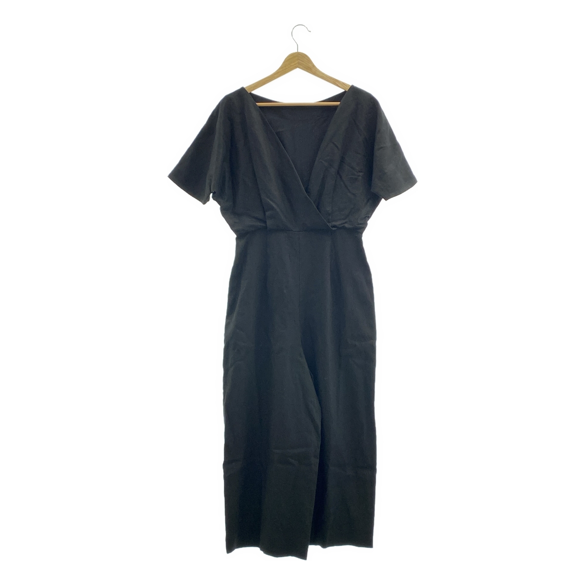 ENFOLD / エンフォルド リネン バックオープン オールインワン パンツ