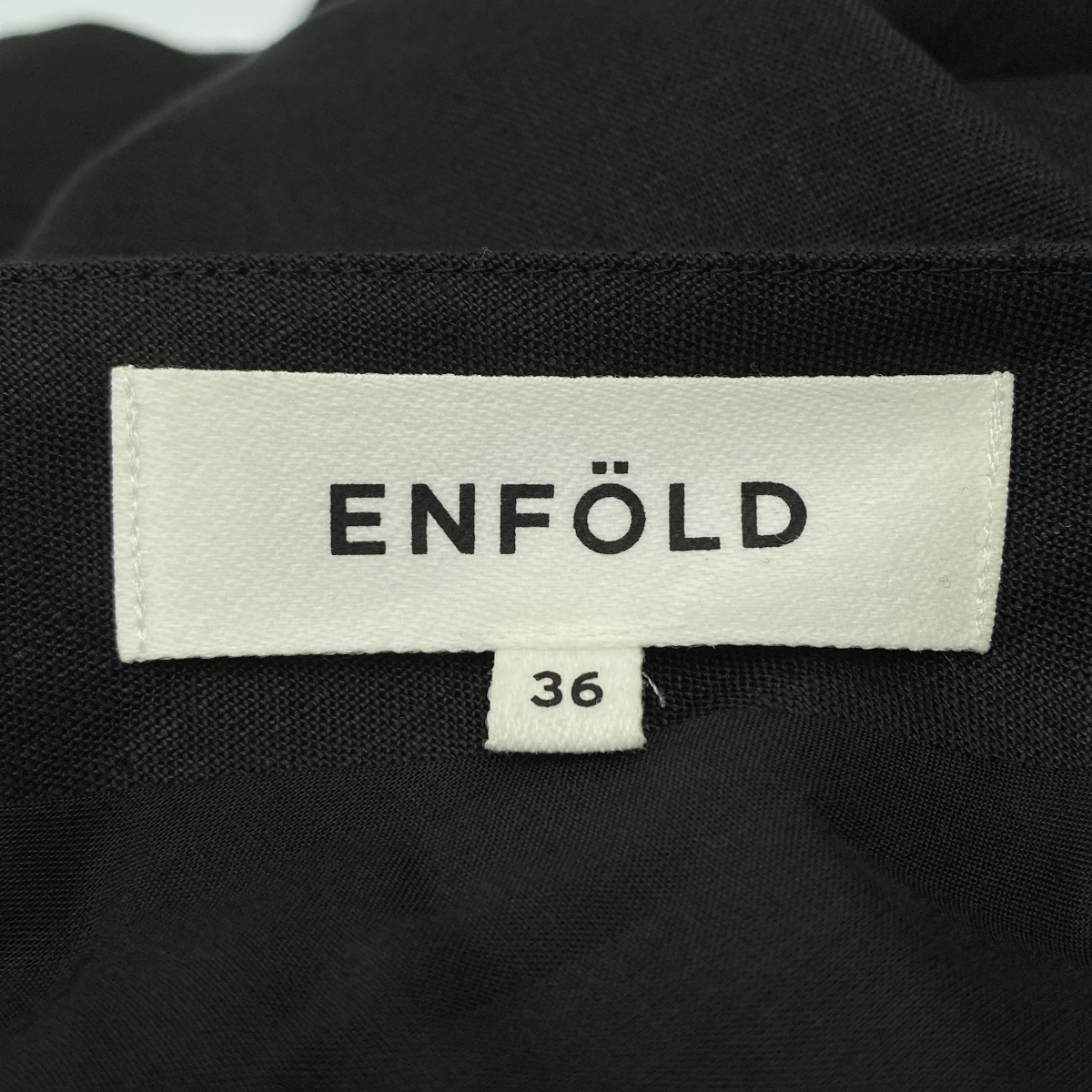 ENFOLD / エンフォルド リネン バックオープン オールインワン パンツ