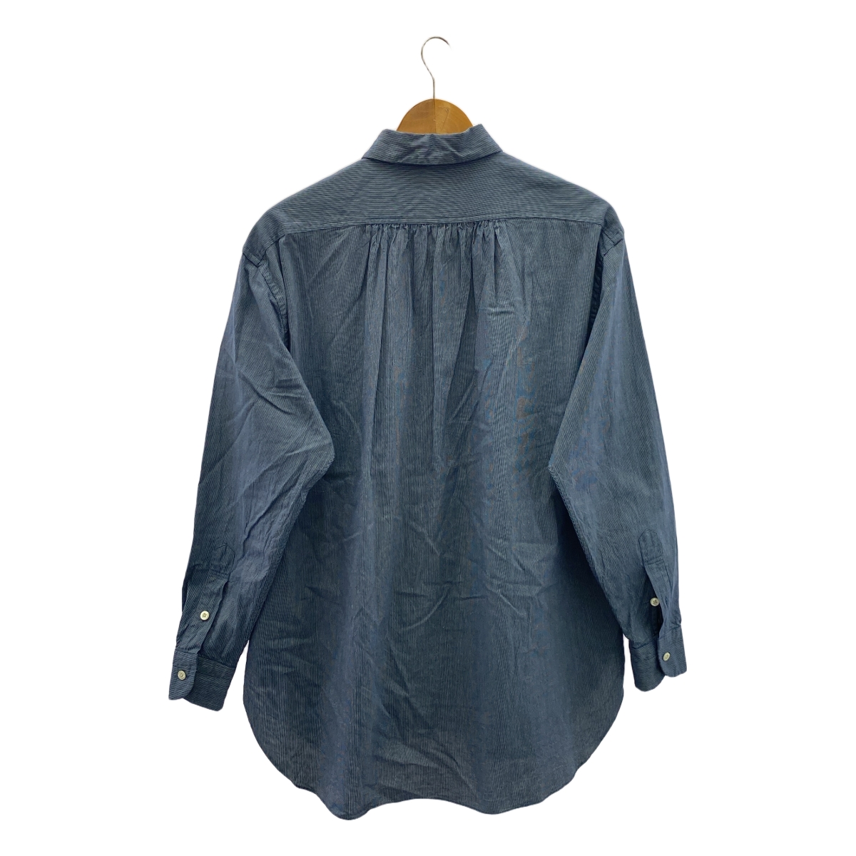 PORTER CLASSIC / ポータークラシック シェルボタン ストライプ シャツ