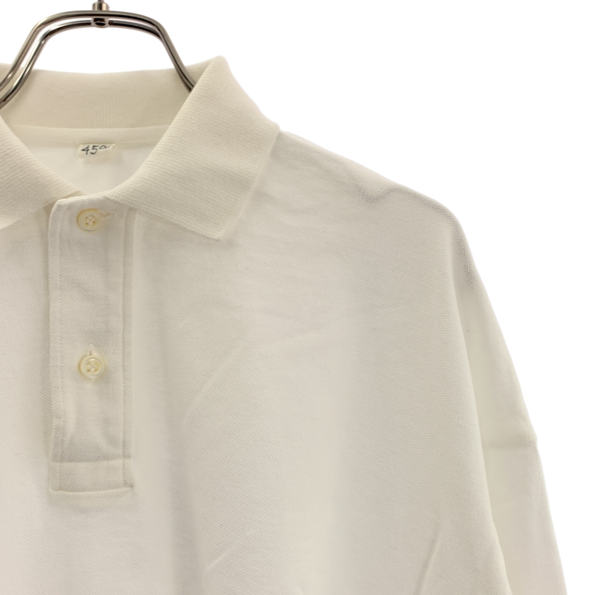 45r / フォーティファイブアール カノコ 刺しゅう ワイド ポロシャツ