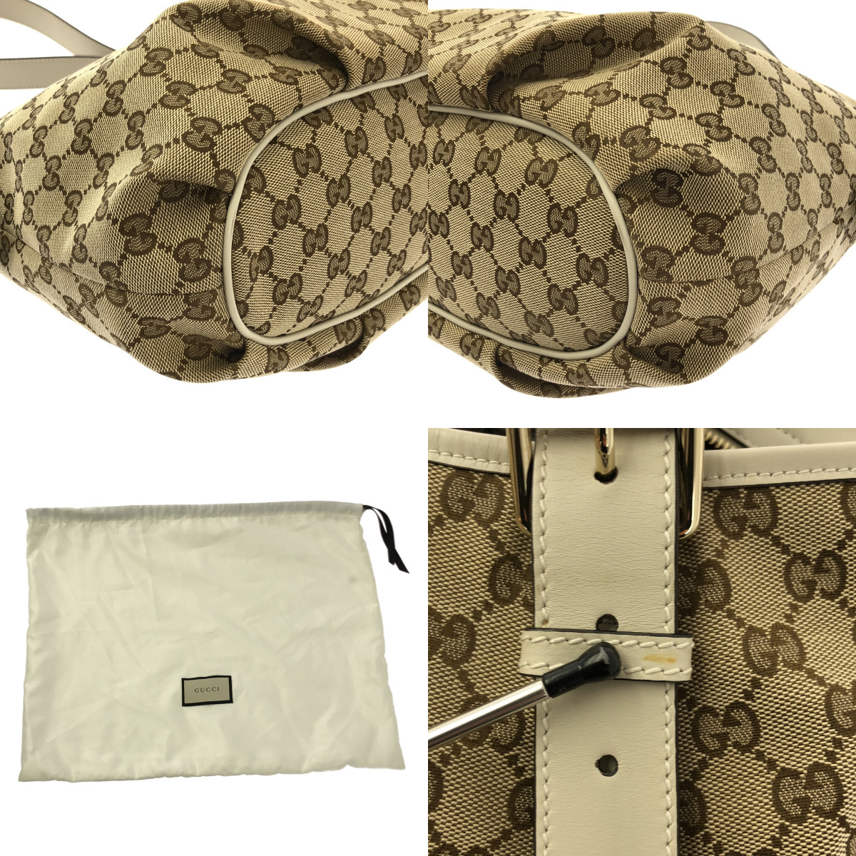 GUCCI / グッチ GGキャンバス レザー ショルダーバッグ / 388930