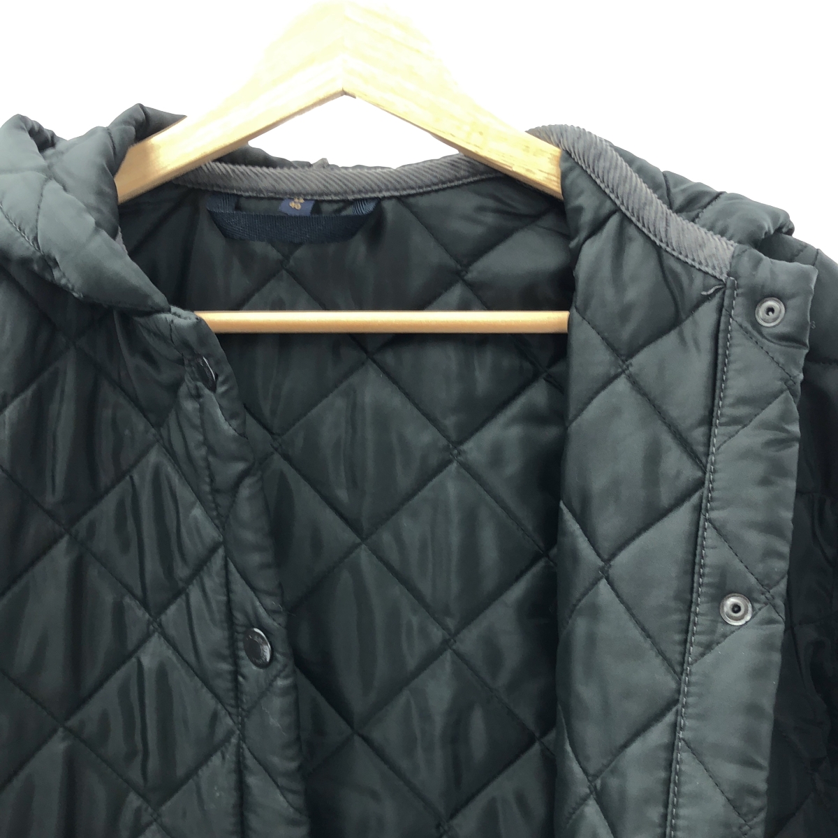 LAVENHAM / ラベンハム キルティング フーデッド ロングコート