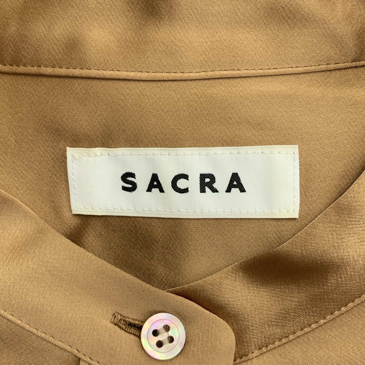 SACRA / サクラ サテン ロングスリーブ シャツ