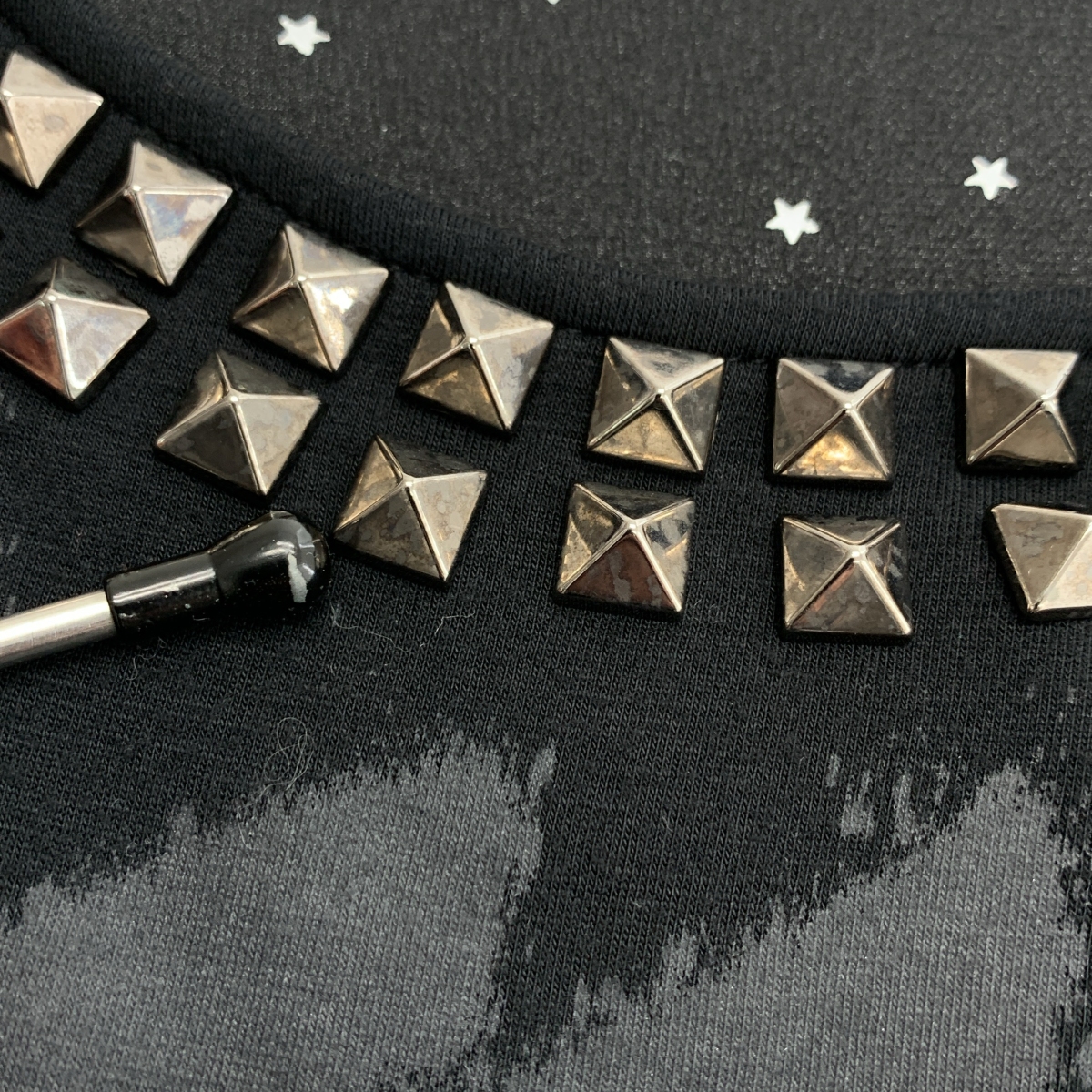 HYSTERIC GLAMOUR / ヒステリックグラマー ROCK ロック スタッズ スター パンチ Tシャツ