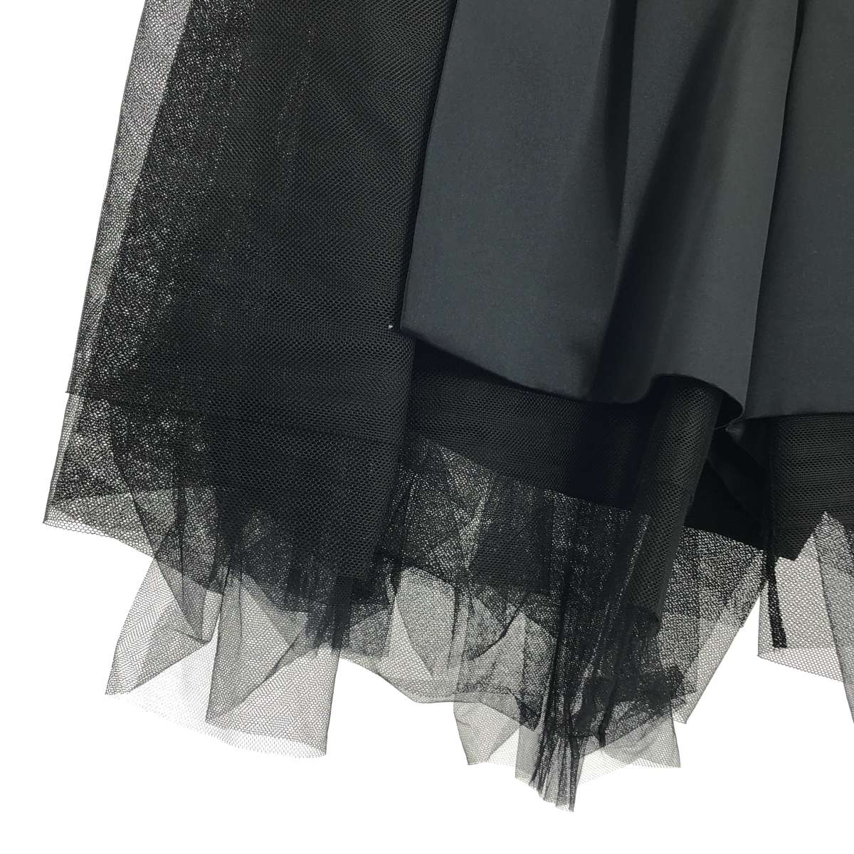 noir kei ninomiya / ノワールケイニノミヤ エステルサテン チュール 切替 キュロットパンツ