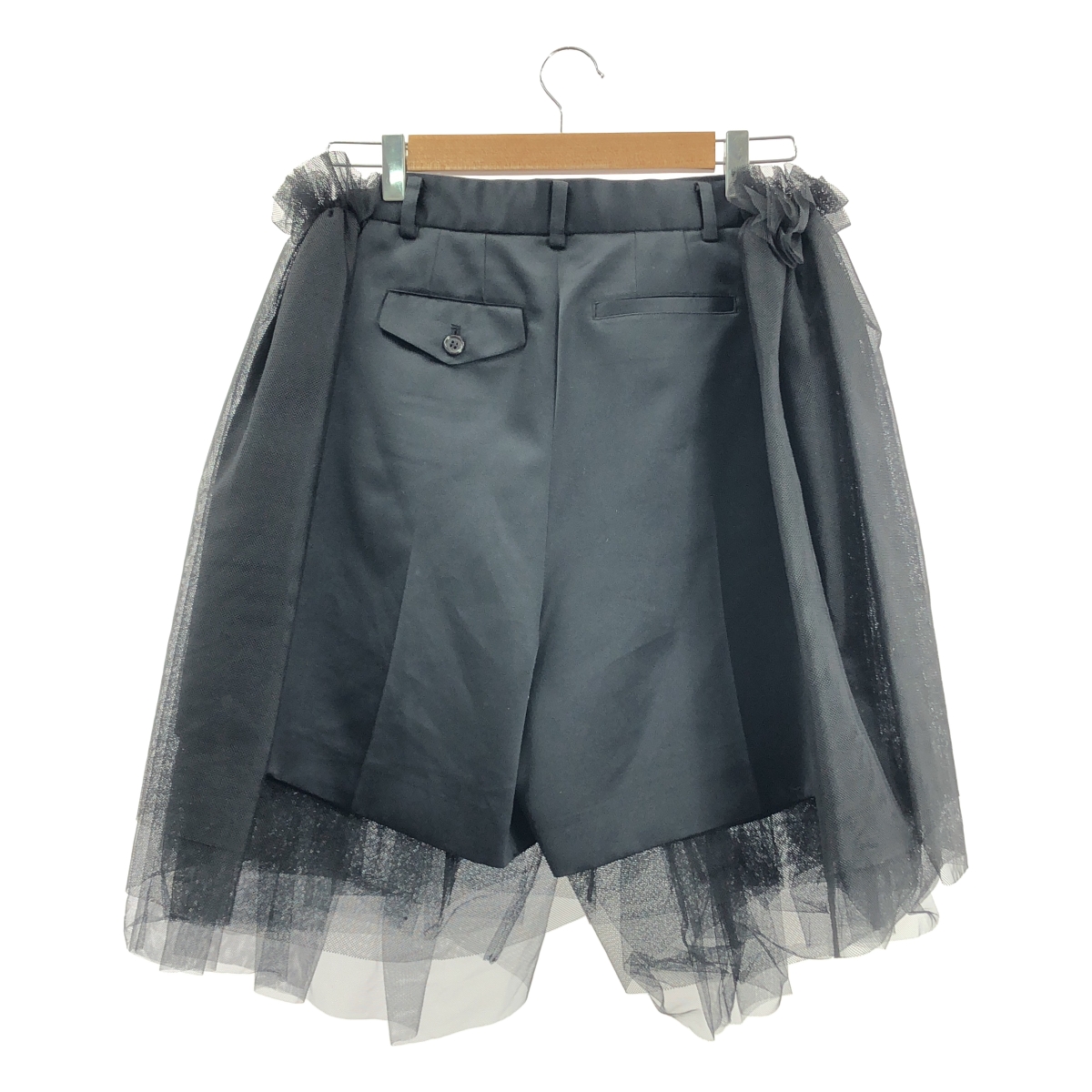 noir kei ninomiya / ノワールケイニノミヤ エステルサテン チュール 切替 キュロットパンツ