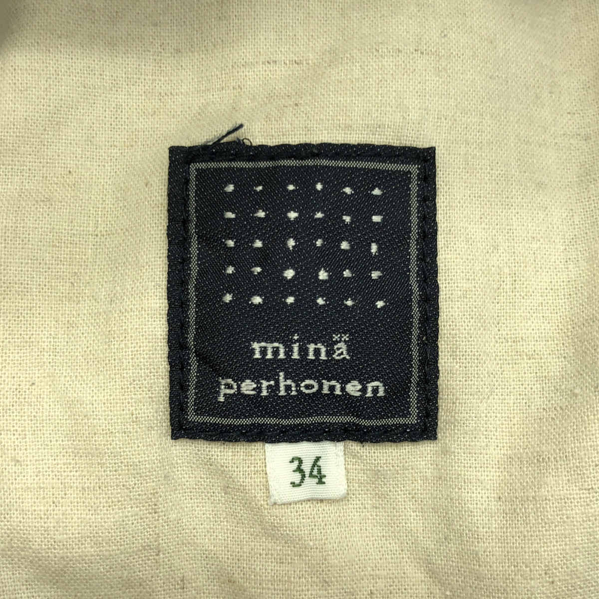 mina perhonen / ミナペルホネン always / オールウェイズ レザーパッチ セルビッチ デニムパンツ