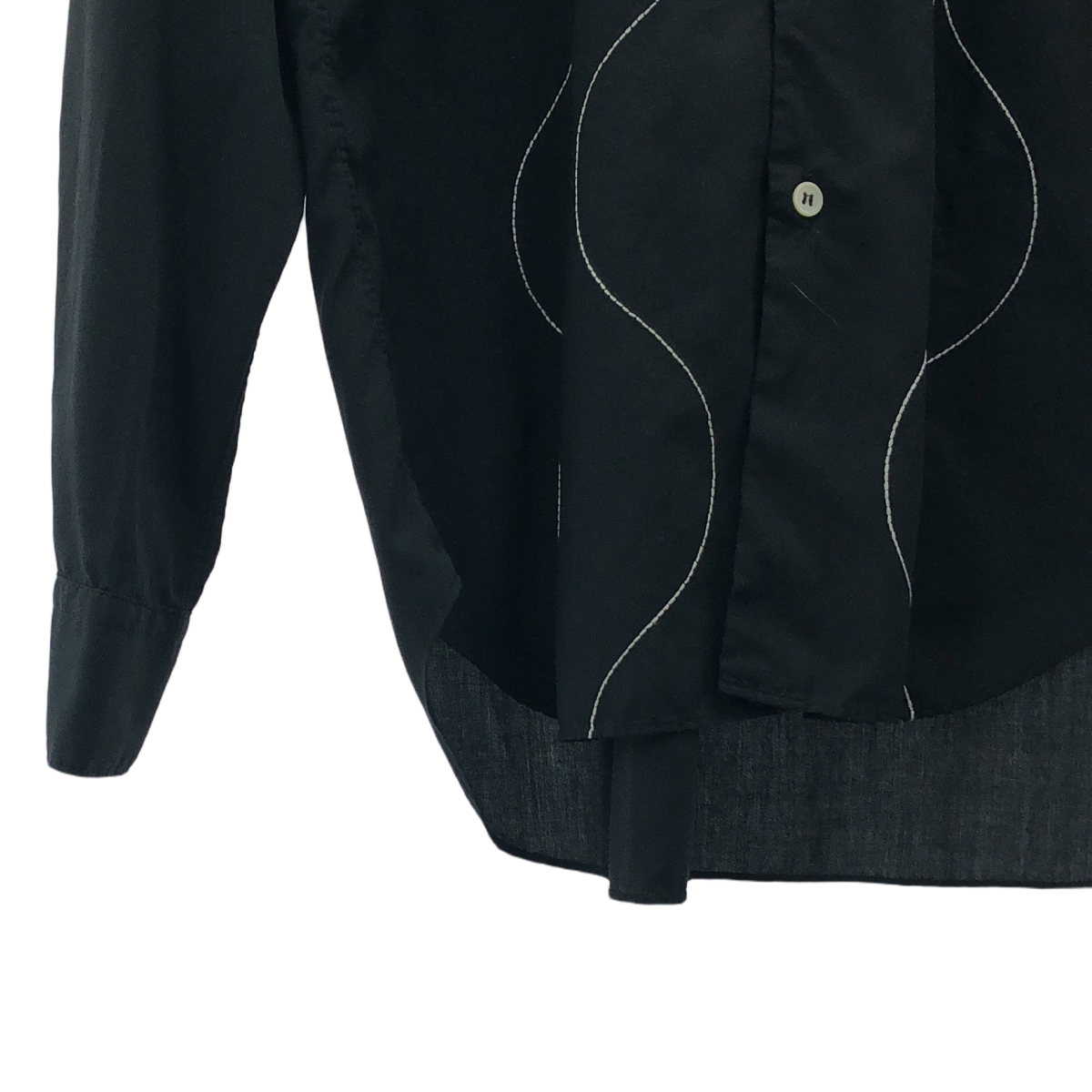 COMME des GARCONS HOMME DEUX / コムデギャルソンオムドゥ ポリエステル 製品加工 ステッチワーク レギュラーカラー シャツ