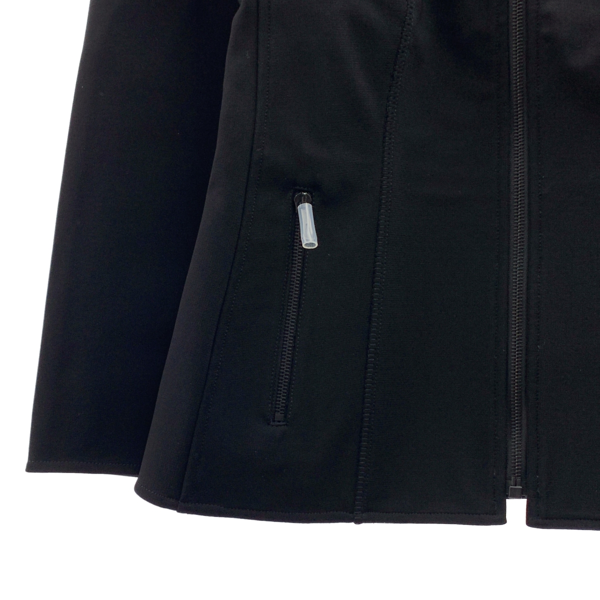 HERMES / エルメス レーヨンストレッチ ノーカラー ジップアップジャケット