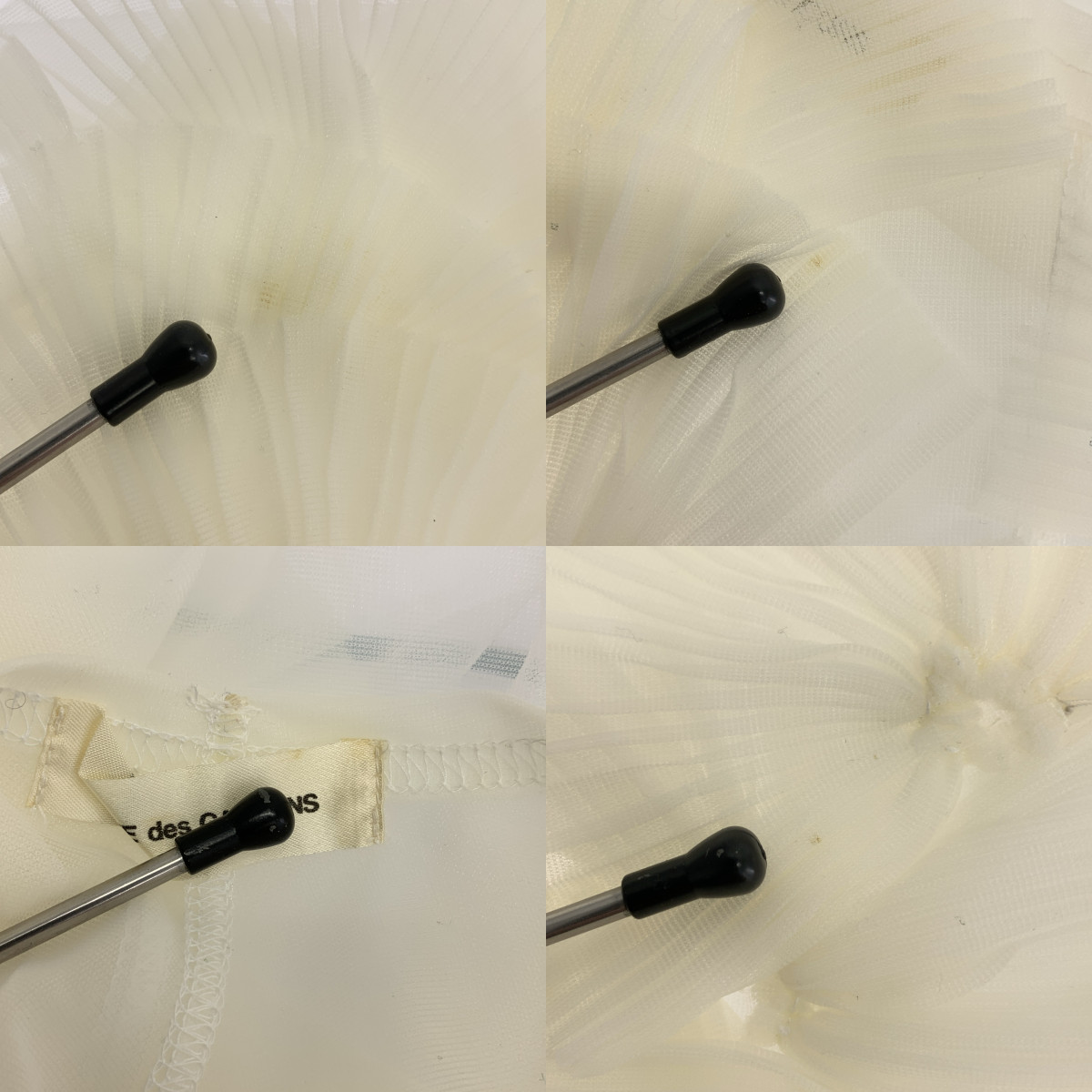 COMME des GARCONS / コムデギャルソン フリル装飾 クルーネック シアー カットソー ブラウス