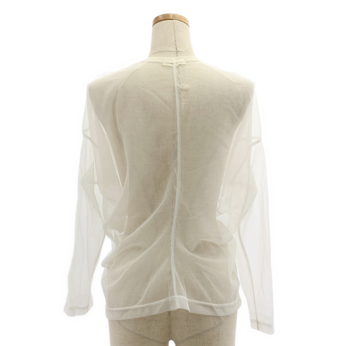 COMME des GARCONS / コムデギャルソン フリル装飾 クルーネック シアー カットソー ブラウス