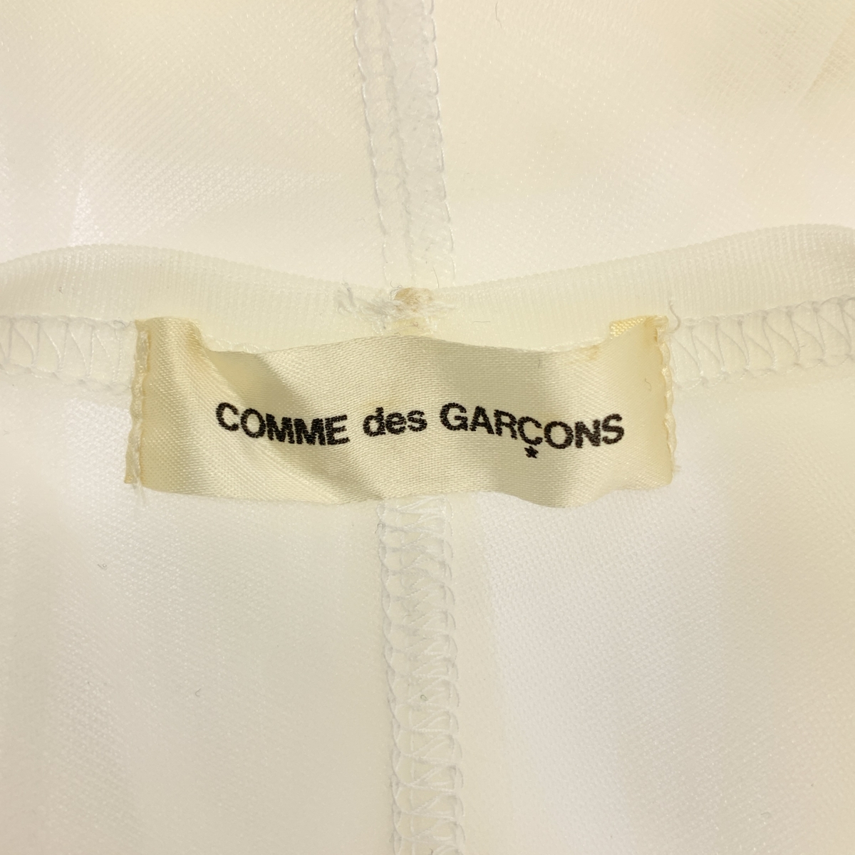 COMME des GARCONS / コムデギャルソン フリル装飾 クルーネック シアー カットソー ブラウス