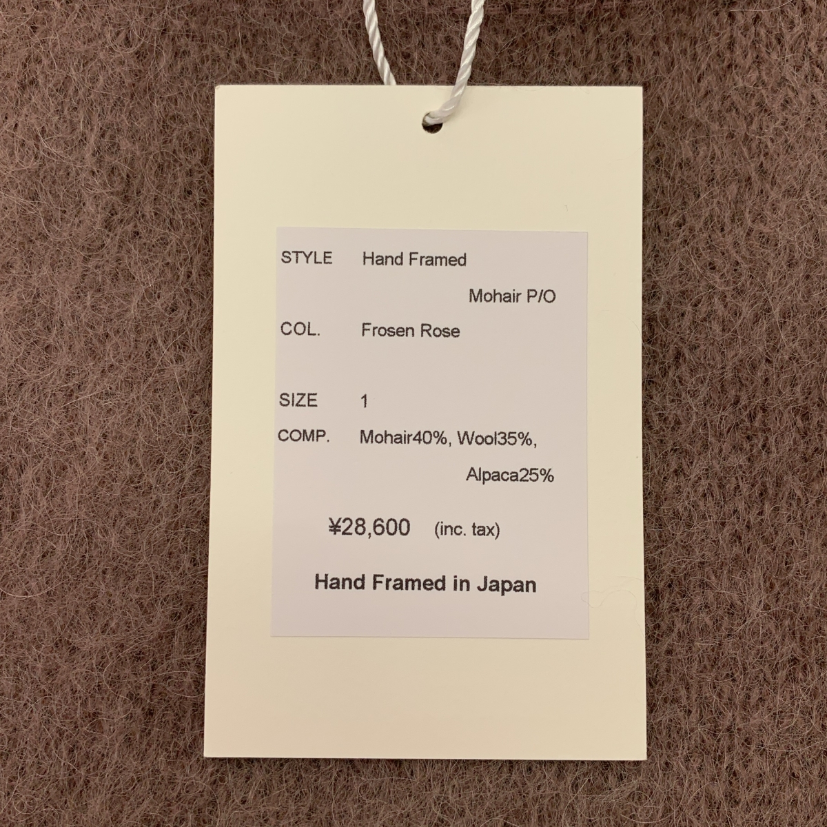 その他 HAND FRAMED MOHAIR P/O / モヘア プルオーバー ニット セーター