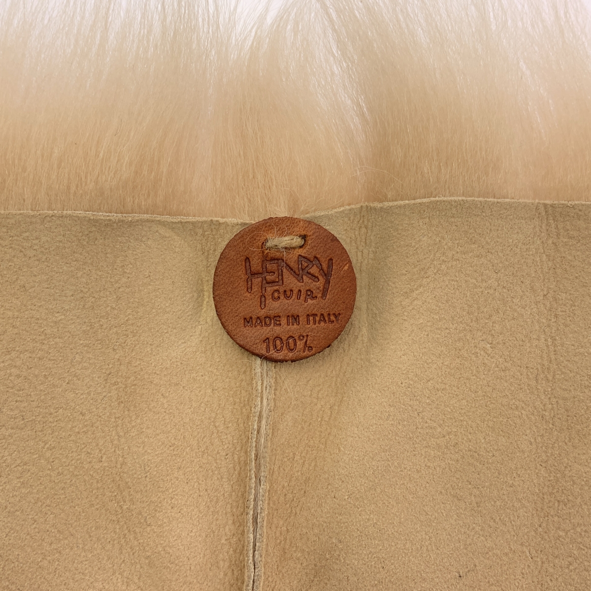 Henry Cuir / アンリークイール ビーズ装飾 リアルファー マフラー