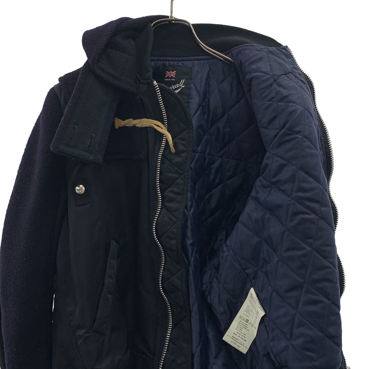 sacai / サカイ ×Gloverall / ウール ナイロン ドッキング ボンバージャケット