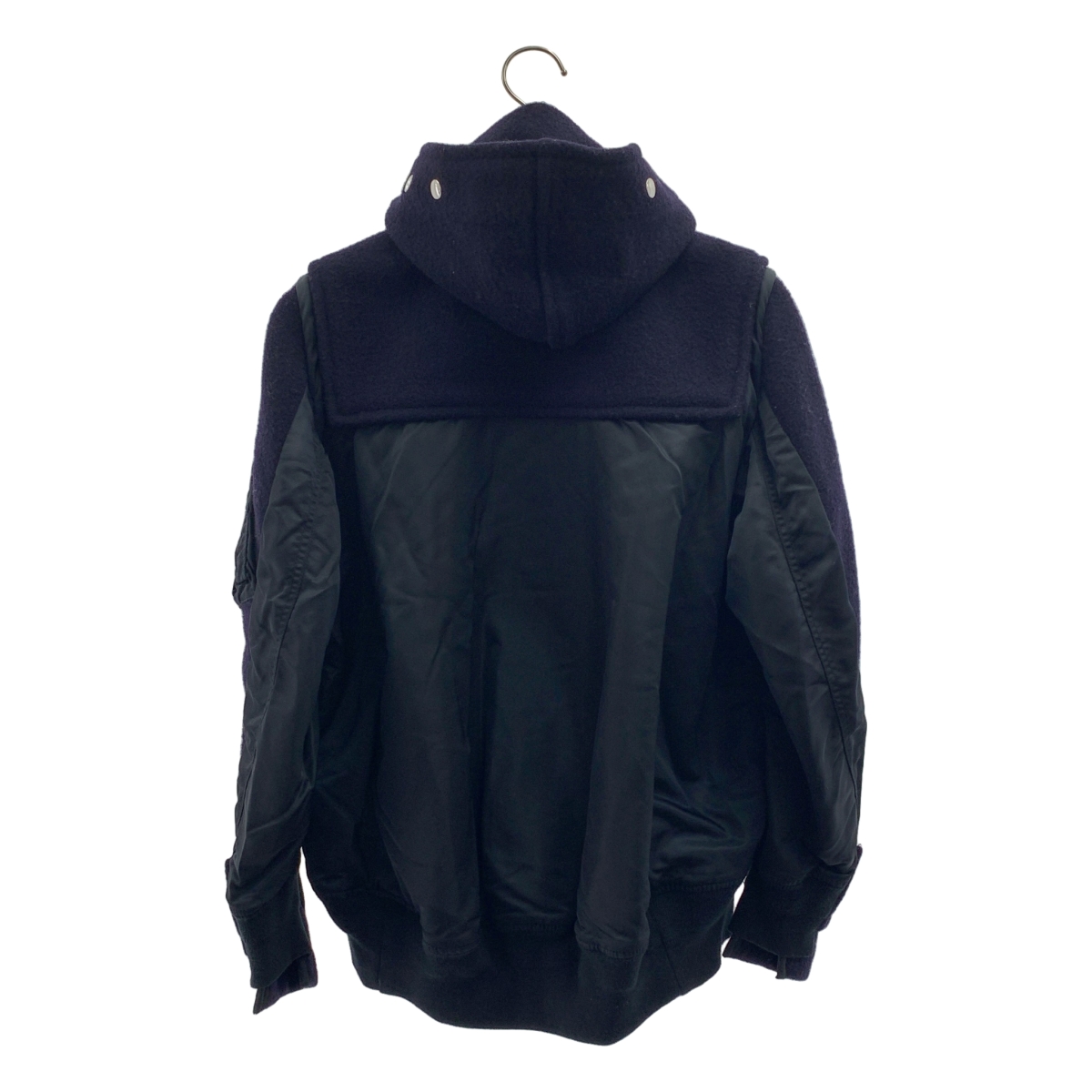 sacai / サカイ ×Gloverall / ウール ナイロン ドッキング ボンバージャケット