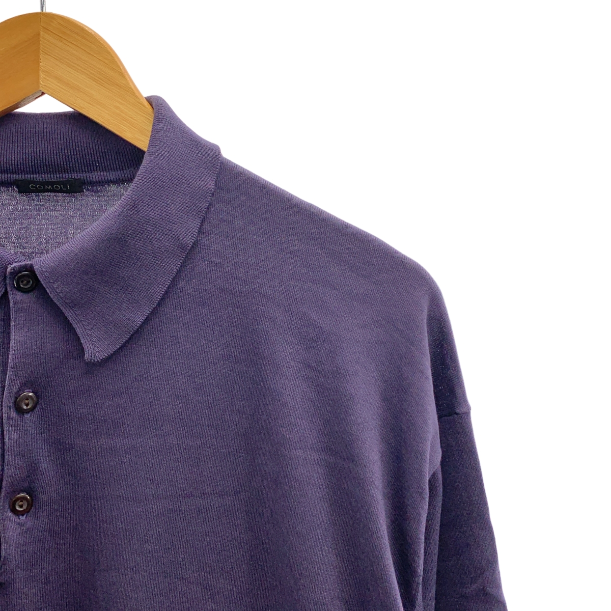 COMOLI / コモリ 18G長袖 ニットポロシャツ