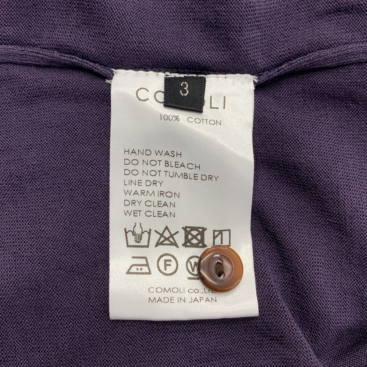 COMOLI / コモリ 18G長袖 ニットポロシャツ