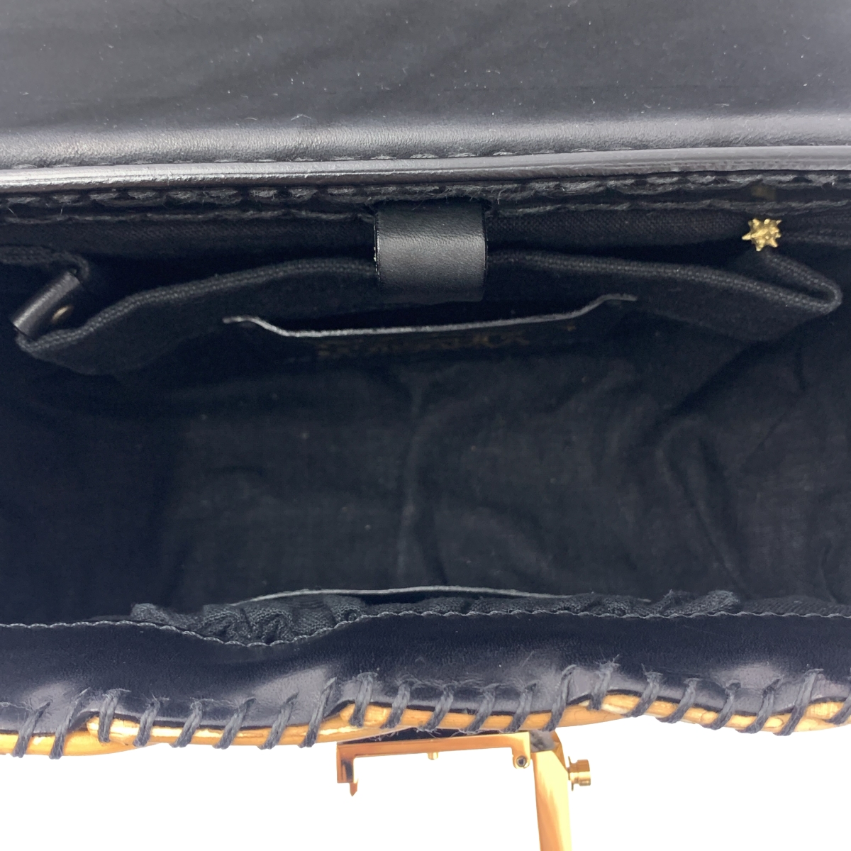 ebagos / エバゴス BIRD JOURNEY  / カーフ レザー フラップ カゴ ショルダーバッグ