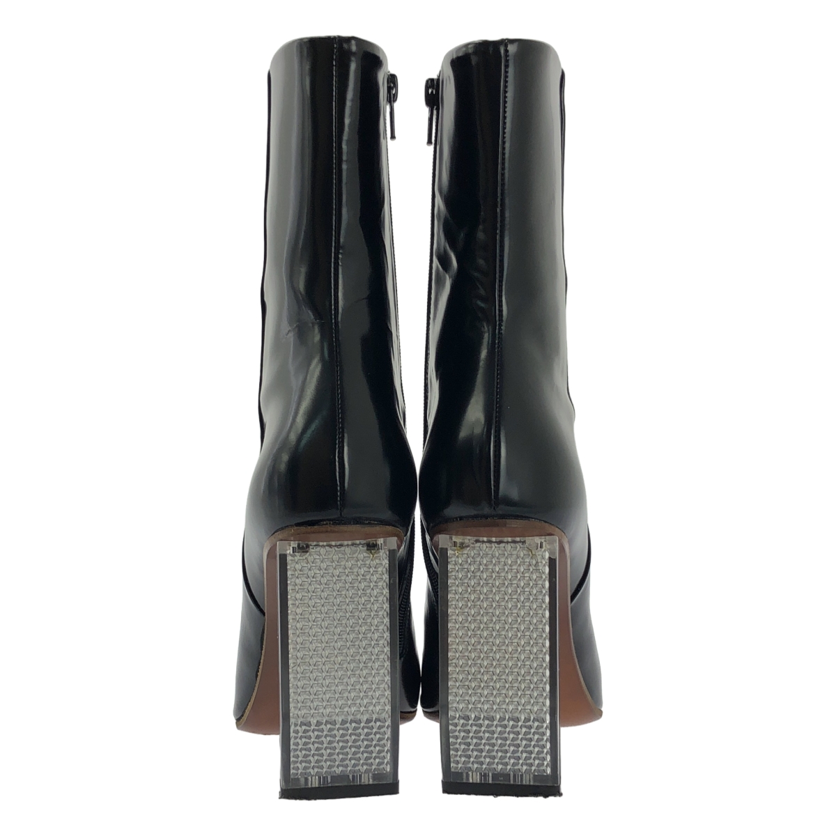 VETEMENTS / ヴェトモン Reflector-heel leather ankle boots / レザー リフレクター ブーツ