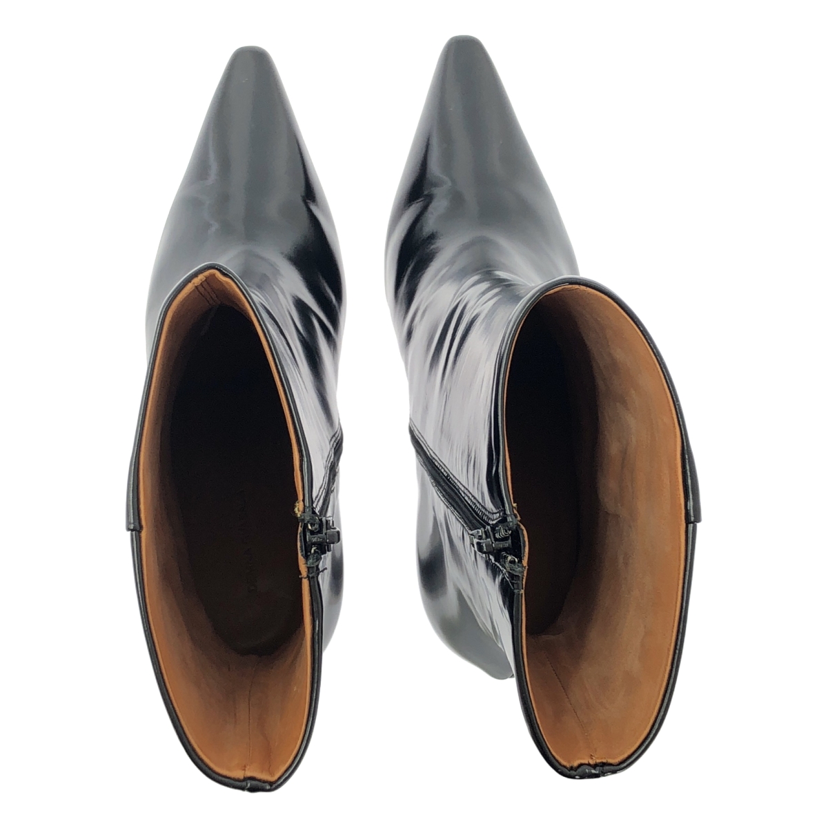 VETEMENTS / ヴェトモン Reflector-heel leather ankle boots / レザー リフレクター ブーツ