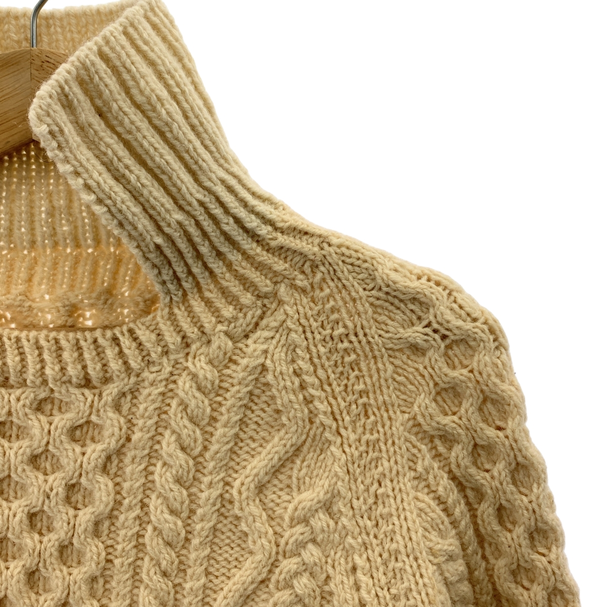 JUN MIKAMI / ジュンミカミ 襟付き アランニット リメイク セーター