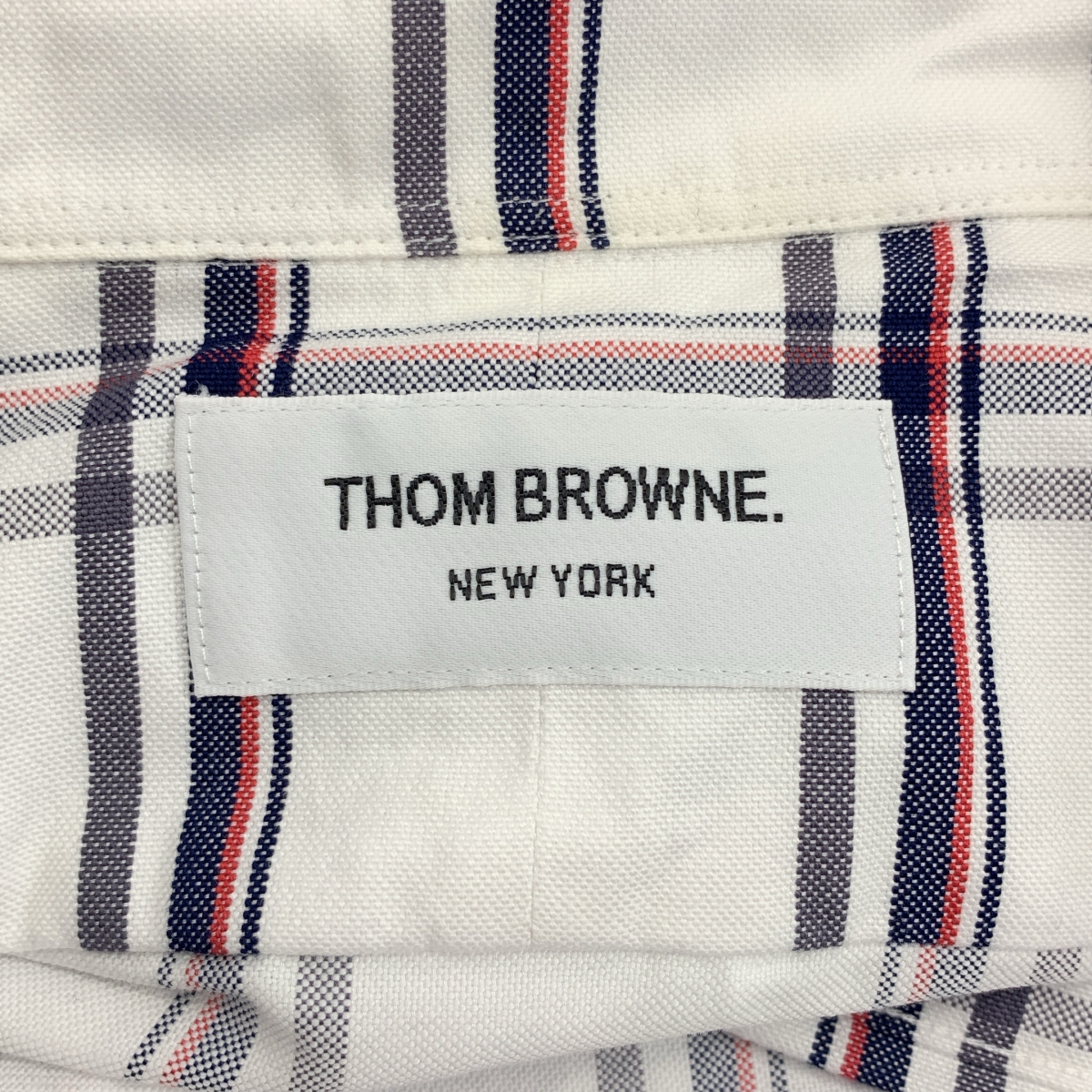 THOM BROWNE / トムブラウン ラウンドカラー チェックシャツ