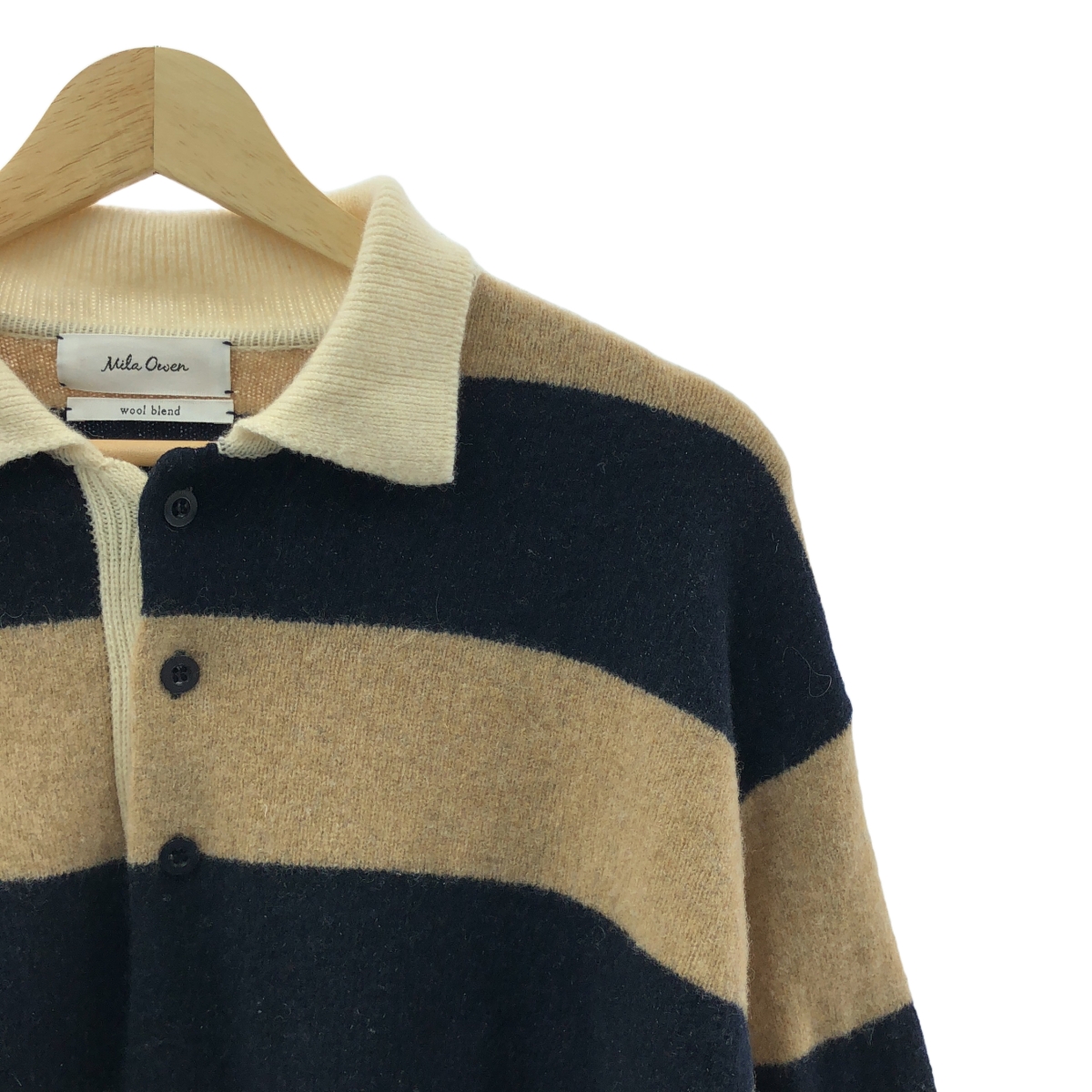 その他 衿付きボーダーラガーニット セーター