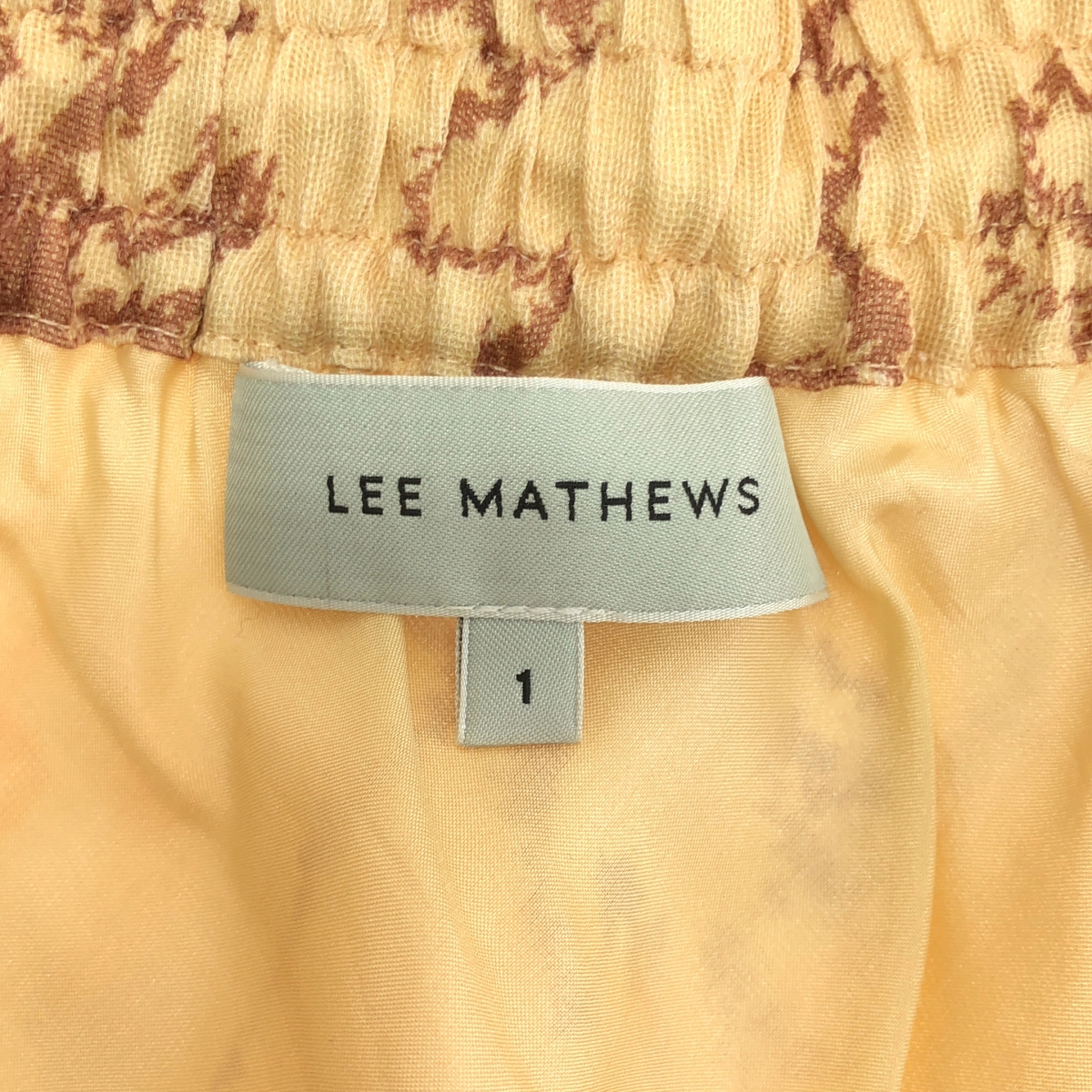 Lee Mathews / リーマシュー セットアップ Lola 総柄 シルクウール フラワープリント ギャザー ブラウス / ドローストリング スカート / 裏地付き