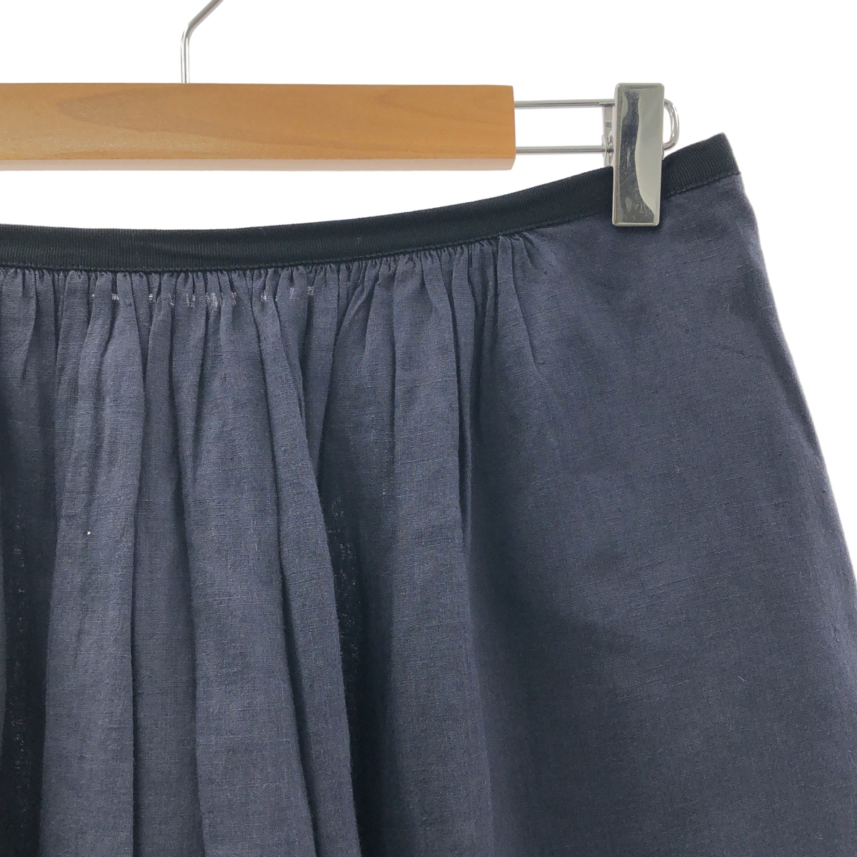 MARGARET HOWELL / マーガレットハウエル リネン ギャザー サイドジップ スカート