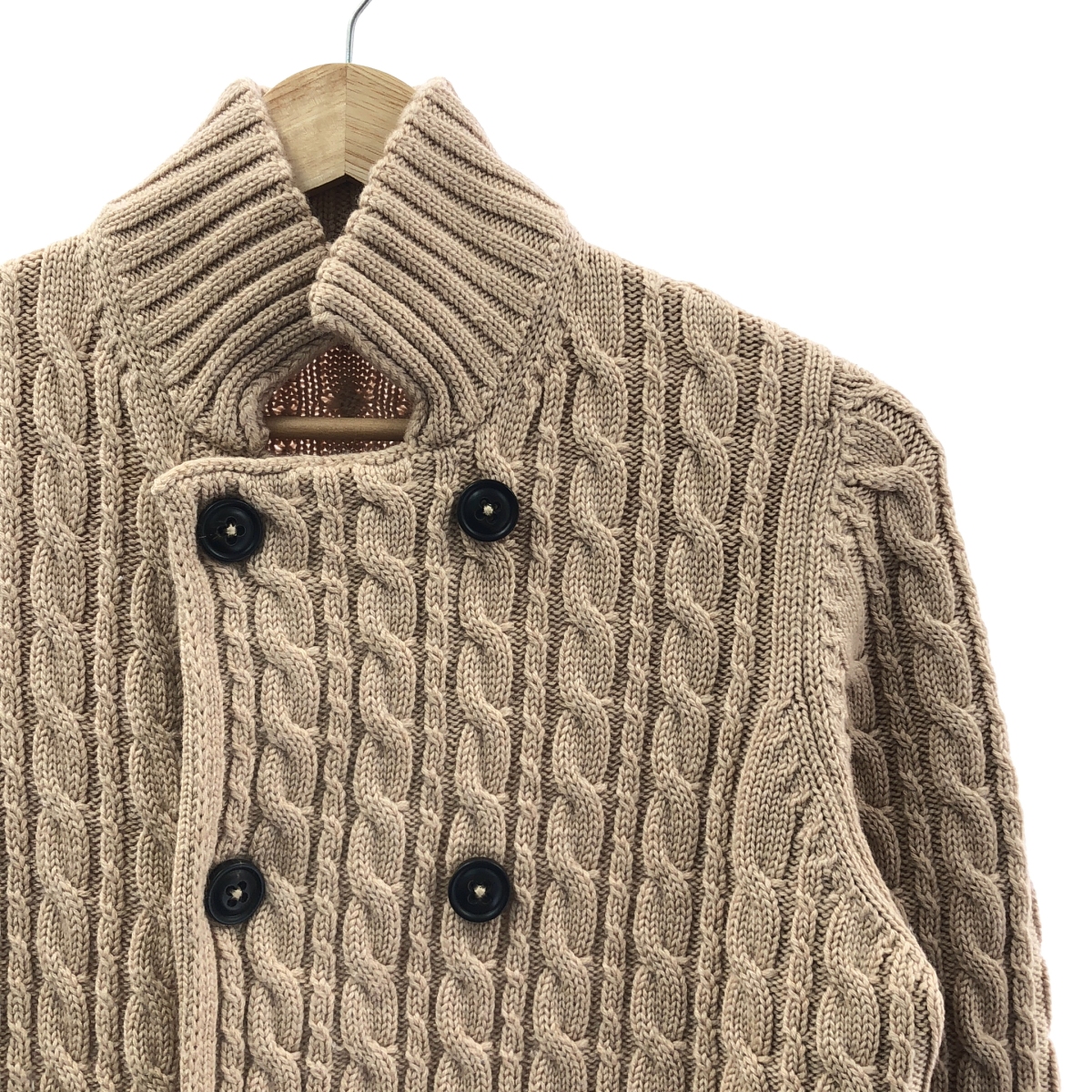 Drumohr / ドルモア ケーブル ウールニット ダブルブレスト ジャケット