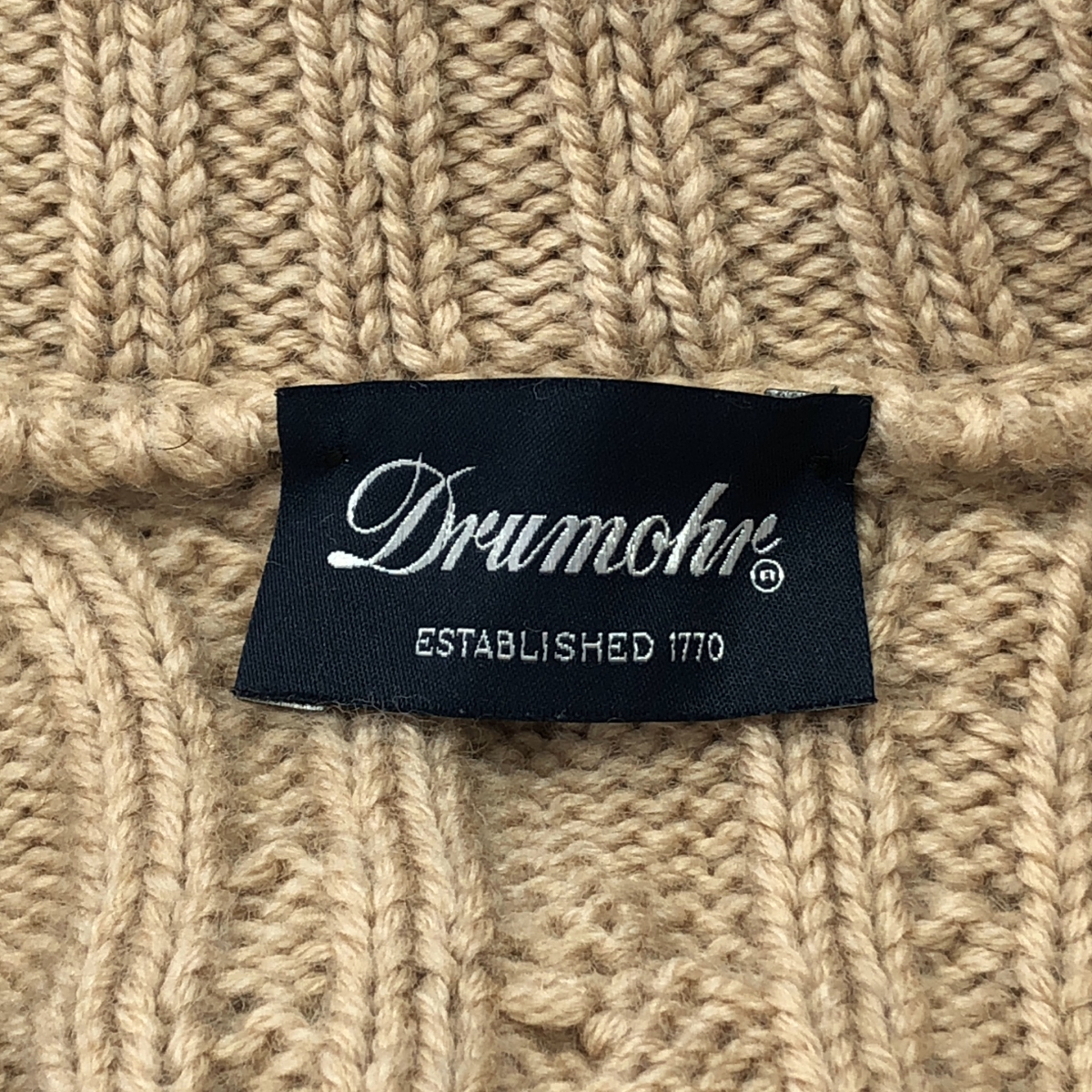 Drumohr / ドルモア ケーブル ウールニット ダブルブレスト ジャケット