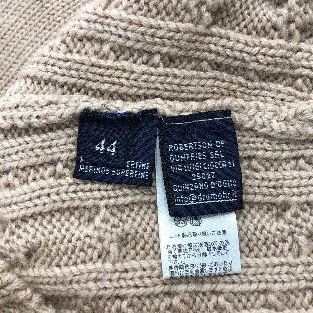 Drumohr / ドルモア ケーブル ウールニット ダブルブレスト ジャケット