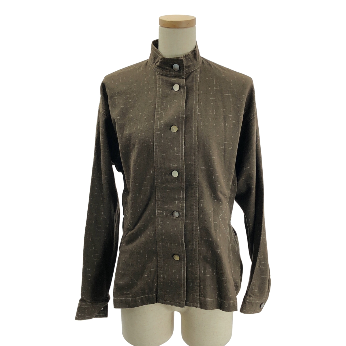 ISSEY MIYAKE / イッセイミヤケ 初期タグ / セットアップ 総柄 シャツ タックスカート