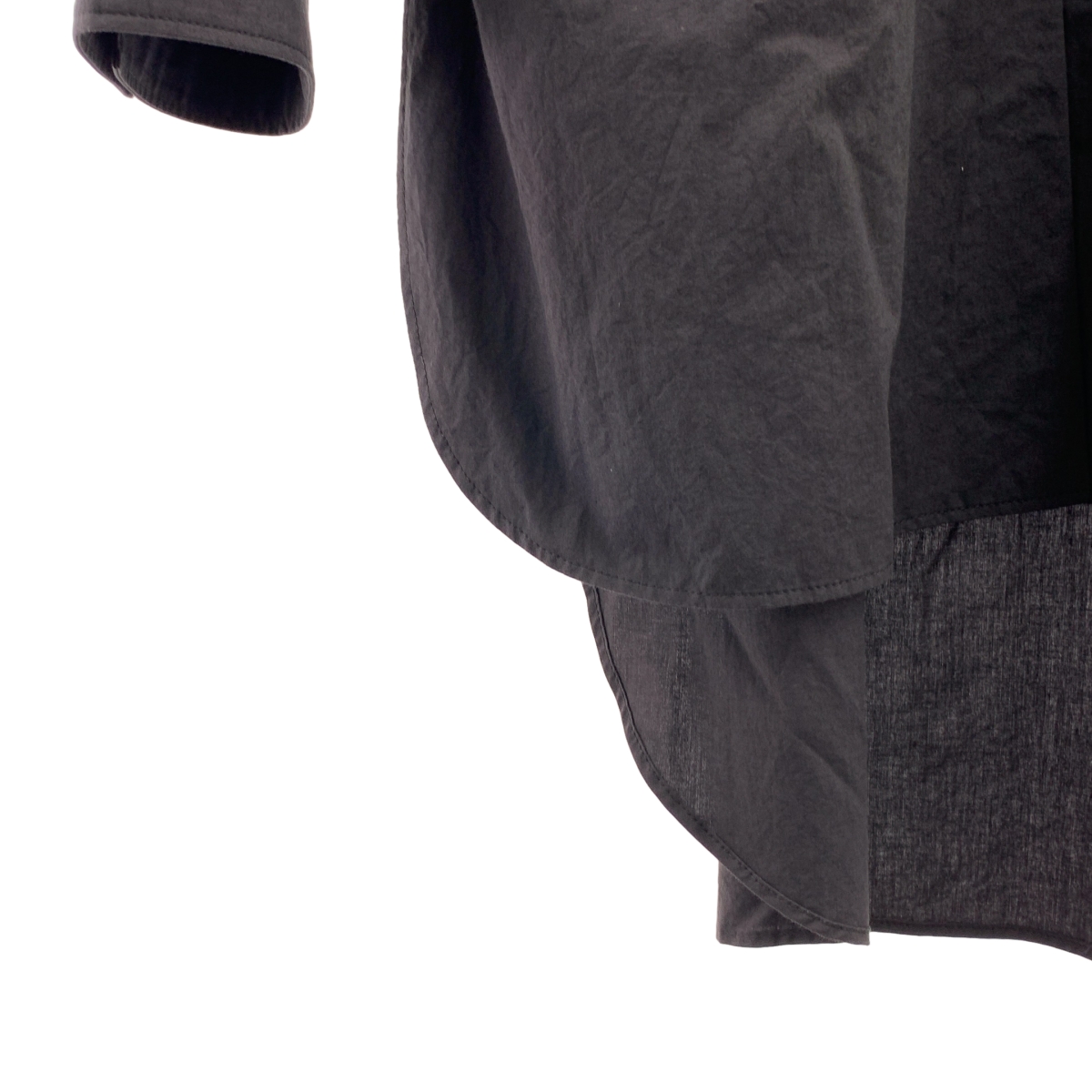 YOHJI YAMAMOTO POUR HOMME / ヨウジヤマモトプールオム オーバーシルエット ダブルポケット ロングシャツ