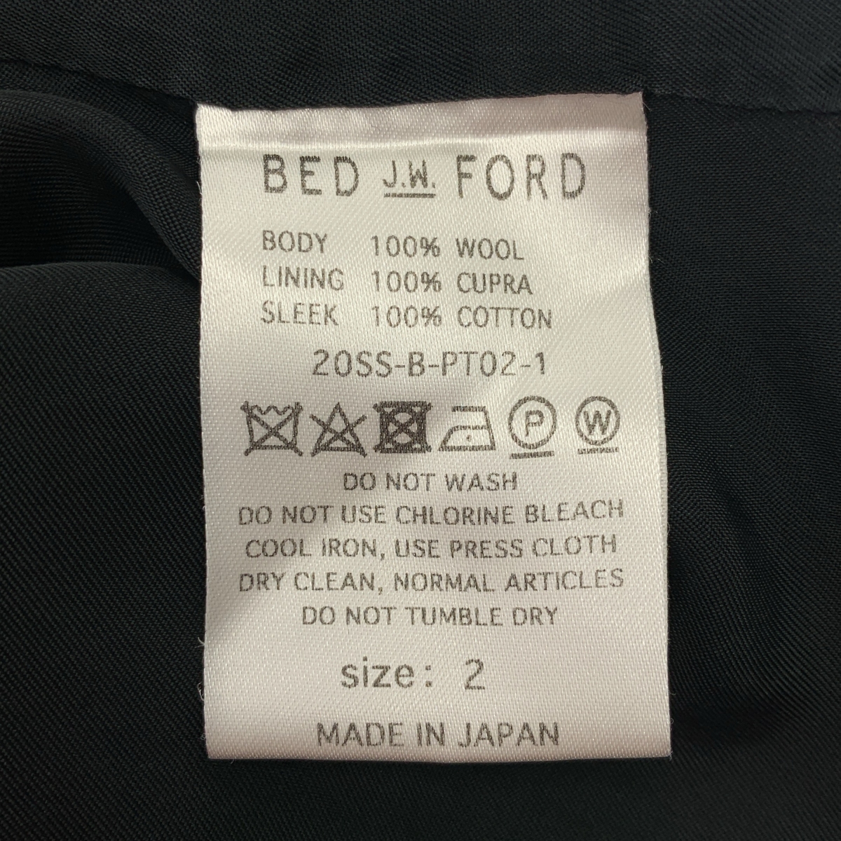 BED J.W. FORD / ベッドフォード Two Tucks Pants 2タック ワイドスラックス